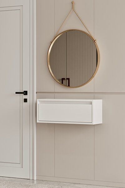 moldesan Noir Beyaz MDF Duvara Monte Dresuar 70 cm