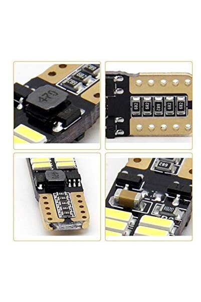 Ruan Set of 2 Canbus T10 W5W LED Bulbs Interior Instruments White Color