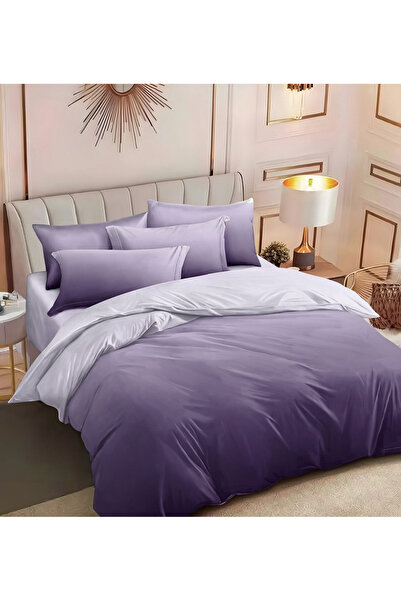 Pucioasa Lenjerie de pat dublu, model reversibil față-verso, 6 piese fine groase (cod SR-578)