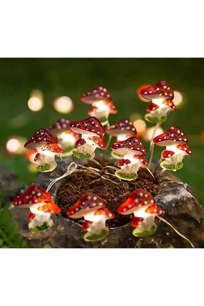 ALYA PARTİ 1.Kalite Mantar Yılbaşı Süsleme Led Işığı Hediyelik Yılbaşı Led Işığı Şık Görünüm