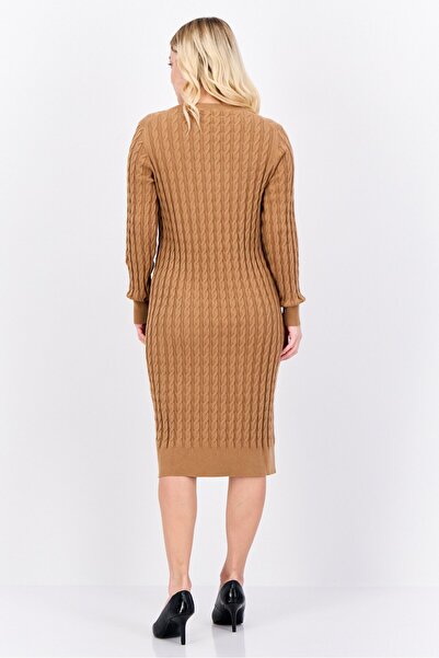 Gant Women Twisted Cable Sweater Dress, Brown
