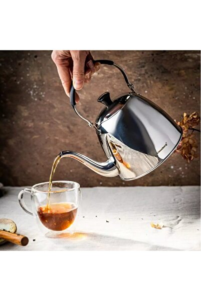 Klausberg Fierbator traditional, ceainic din otel inoxidabil, cu sita, argint...