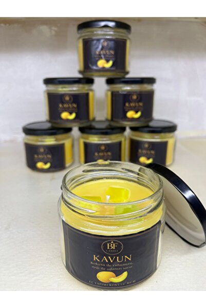 KRN GLOBAL GROUP BF Candle El Yapımı Kavun Kokulu Mum – Kalıcı ve Yoğun Koku ...