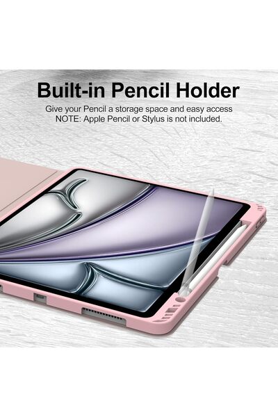 HYX iPad Air 13-inch Case Keyboard (M3 2025, M2 2024) - Pink