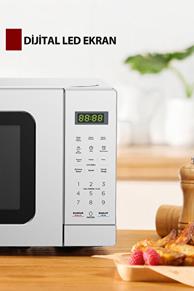 KUMTEL HM-13 Dijital Mikrodalga Fırın - Silver