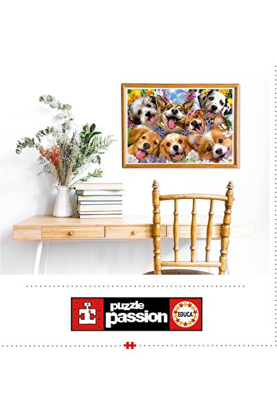 EDUCA - 1000-piece Jigsaw Puzzle for Adults | Puppy Selfie (Howard Robinson), 68×48 cm