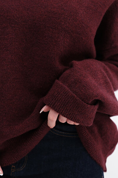 Addax V-Neck Knitwear Sweater K3495