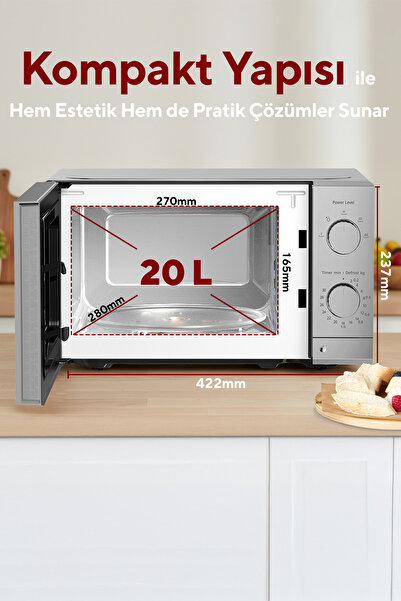 KUMTEL HM-16 Mikrodalga Fırın - Silver