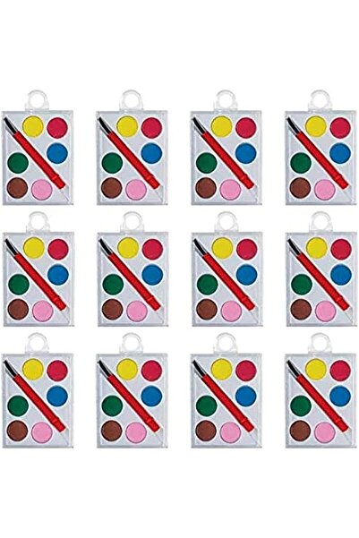 AMSCAN Watercolor Paint Sets, Party Favor, Pack Of 12, Multi Color, 2 3/8 x 1 1/2 Inches