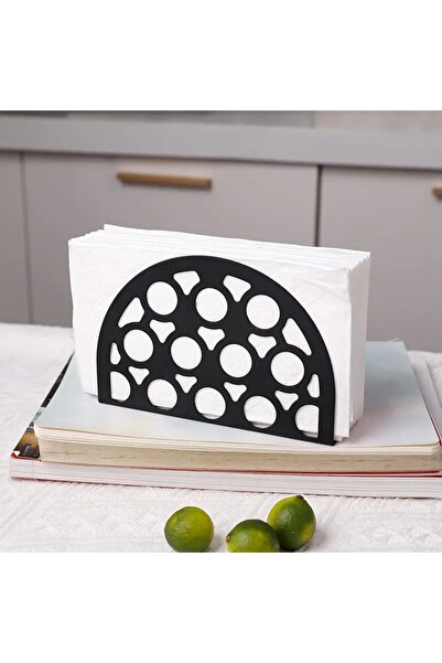 VENON Black Polka Dot Metal Napkin Holder Table Restaurant Coffee Shop Hotel Napkin Holder Organizer