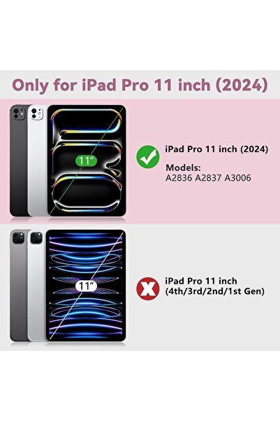 HYX iPad Pro 11-inch (M4) 2024 Keyboard Case (Pink)