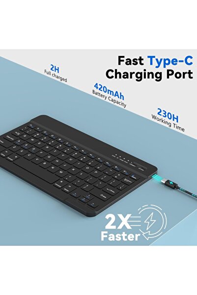 HYX Case for iPad Pro 11-inch (M4) 2024 Case with Keyboard (Black)