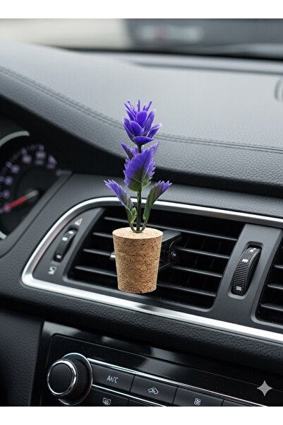 MİS KİTCHEN زهور اللافندر والفطر أزرق بلون الكوبالت i زينة مكيف السيارة |   إكسسوار سيارة صغير للزينة