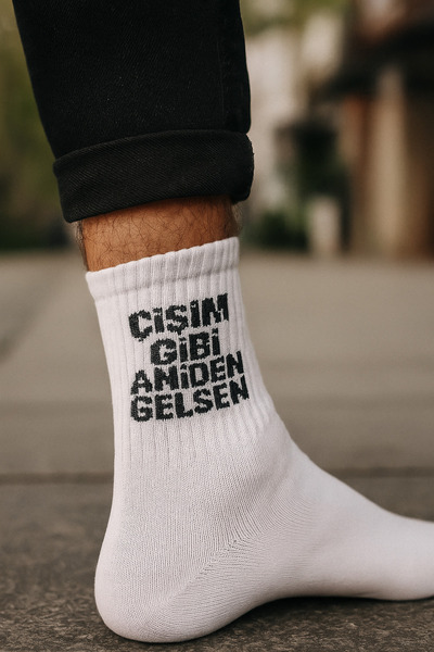 çorapdunyam 7-Pack Funny College Socks with Written Emojis