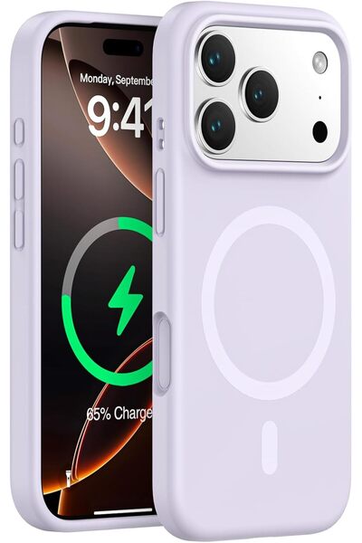 Mobcos غطاء سيليكون مغناطيسي فاخر لهاتف iPhone 17 Series - بنفسجي (iPhone 17 ...