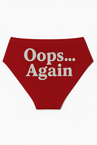 TWINTICKS سراويل داخلية نسائية حمراء بطابع عيد الميلاد، نص معدني مطبوع، ملابس...