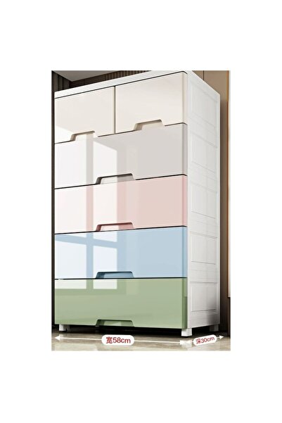 OEM Plastic organizer with 5 drawers, modern pastel design, 58x30x110cm