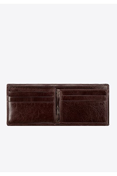 Wittchen Men's Leather Wallet with Additional Panel, Brown, Leather