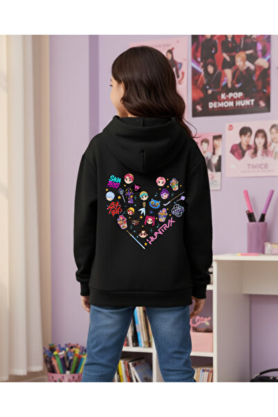 Toum Млади KPop ловци на демони 3-нишка дебела сладка качулка