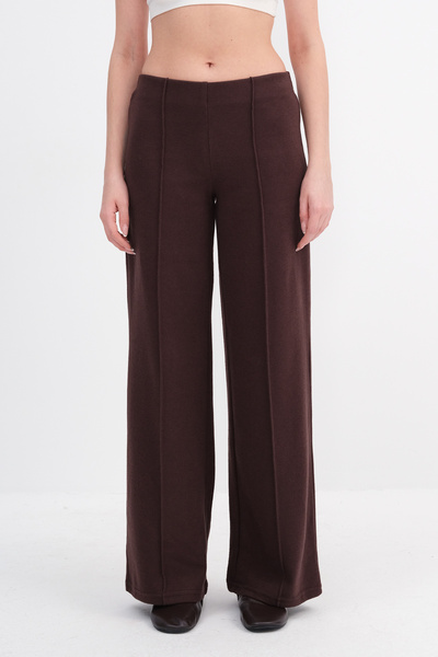 Addax Wide Leg Tracksuit with Front Stitching Detail Eşf12687