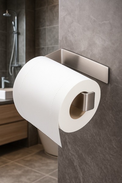 SİLVERLAND Paslanmaz Çelik Yapışkanlı Tuvalet Kağıtlığı