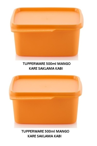 TUPPERWAR Kare Buzdolabı Saklama Kabı 500ml Mango 2 ADET
