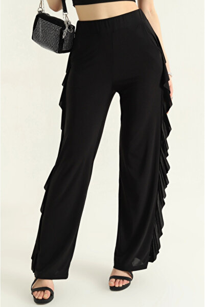 civetta Women's High Waist Sandy Pants with Flared Side Pockets