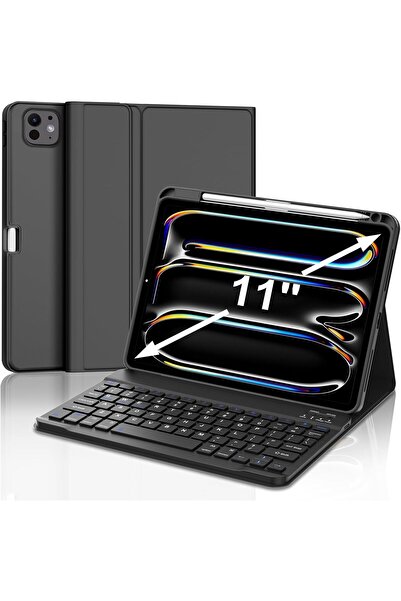 HYX iPad Pro 11-inch Case 2024 with Detachable Keyboard (Black)