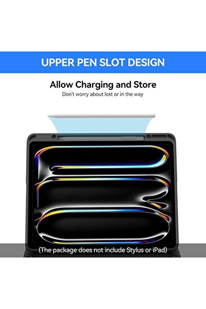 HYX iPad Pro 13-inch (M4, 2024) Keyboard Case with Detachable Bluetooth Keyboard & Pencil Hold