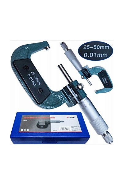 VERKE Micrometer 25 - 50 mm, for measuring dimensions, mechanical,