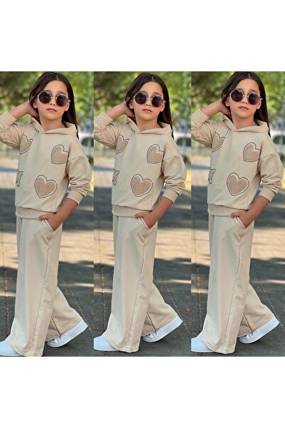ALPİDS Heart Girl Tracksuit with Hooded Pockets