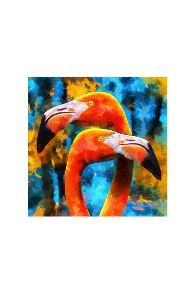 4Decor Pânză Tablou 4Decor, Cuplu Flamingo, 50x50cm, DE0385