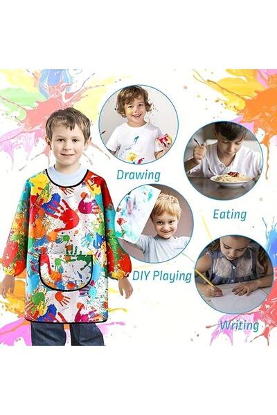 GlassySKY (7-11 години) Детска престилка за рисуване - Водоустойчива престилка за рисуване - Рисуване и занаяти