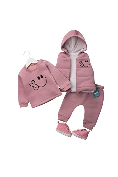 Buqete Smile Printed Y Vest Set Three Strap Girls' Set