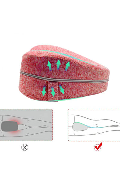 zola Orthopedic foot pillow, memory foam, removable cover, 25x25x12.5 cm, red