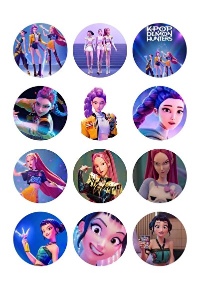 PRİNT Set 50 de Stickers Kpop Hunters Multicolor
