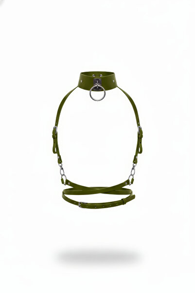 Angels Passion Curea de damă kaki, curea groasă de damă din piele artificială, curea clasică modernă