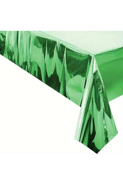 kidspartim مفرش طاولة معدني أخضر اللون مقاس 183×137 سم