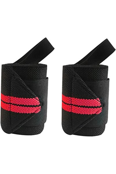 zola Set of 2 wristband training wrist support, unisex, polyester, 46x8 cm, black/red
