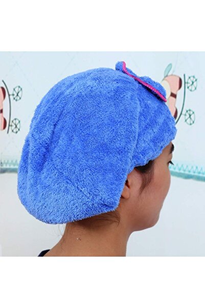 zola Turban towel, quick drying, polyester, 24x19 cm, blue