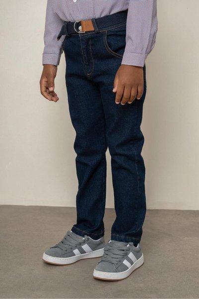 Generic Brand Boy's Belted Denim Trousers 9-14 Years -325213