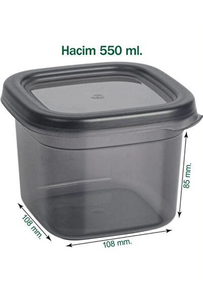 sweenhome 3 Pieces of 550 ml Box with Lid Storage Container