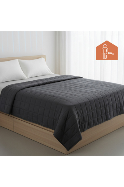 zola Heavy blanket for therapy, 10 kg, 200x220 cm, polyester filling and glass beads, gray