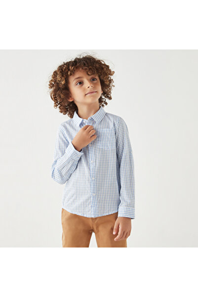 Lee Cooper قميص منقوش بياقة وأكمام طويلة