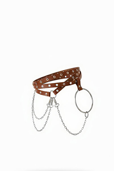 Angels Passion Women's Brown Belt, Women's Leather Belt Classic Faux Leather Fashion Belt