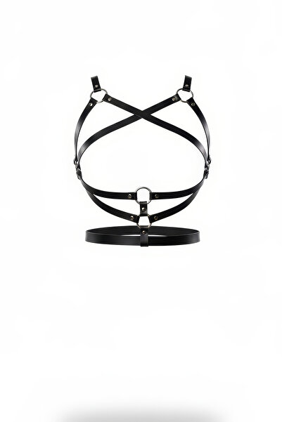 Angels Passion Curea neagră pentru femei, stil corset, talie la piept, bretea...