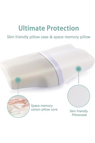 zola Orthopedic memory cushion, thermoplastic foam, removable cover, 49x29 cm, white
