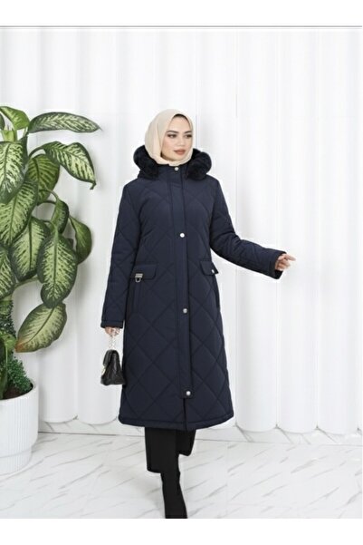 GLR&GYM BESTENUR KADIN BÜYÜK BEDEN ASTARI NOVA KUMAŞ ARA BOY KAPİTONE MONT