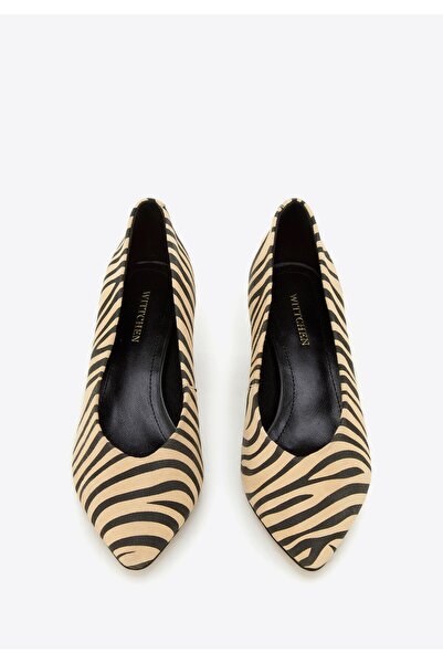 Wittchen Women's Animal Print Suede Pumps Beige and Black, Beige and Black Su...