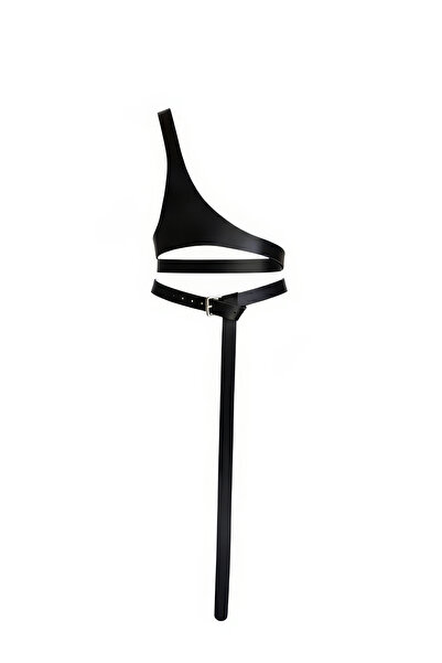 Angels Passion Чорний жіночий пояс Body Harness з одним плечем, асиметричним ...